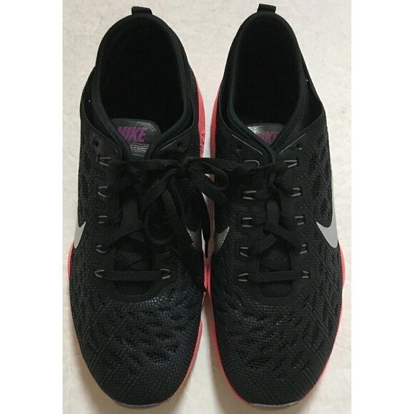 Nike Zoom Fit Agility Running Shoe Black Hyper Punch 684984-001 Women US Size 11 - Picture 2 of 8